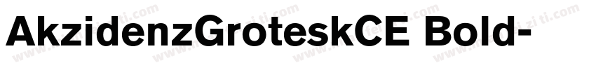AkzidenzGroteskCE Bold字体转换